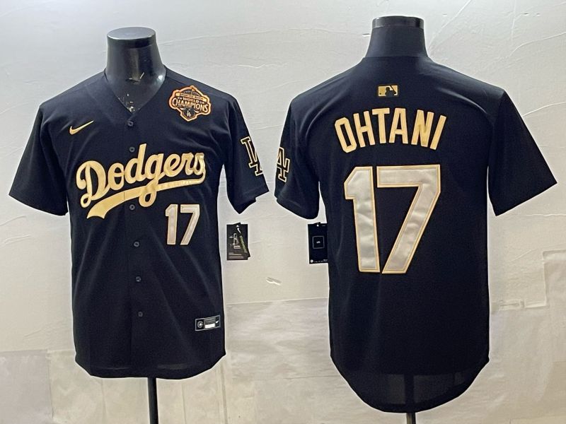Men 2026 Nike Los Angeles Dodgers #17 Ohtani black Game MLB Jersey 07->los angeles dodgers->MLB Jersey
